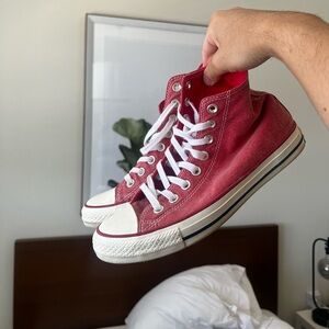 Converse with washed jean material